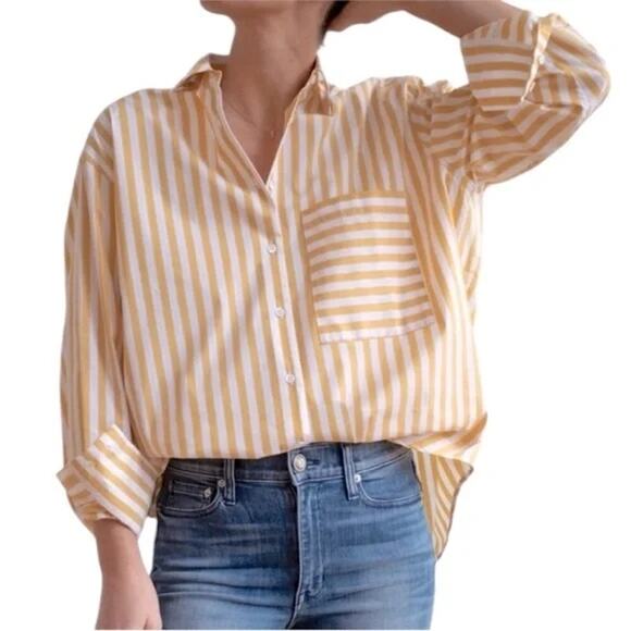 AYR The Deep End Button Down Shirt  The Deep End Button Down Shirt XS Oversized - Picture 3 of 16